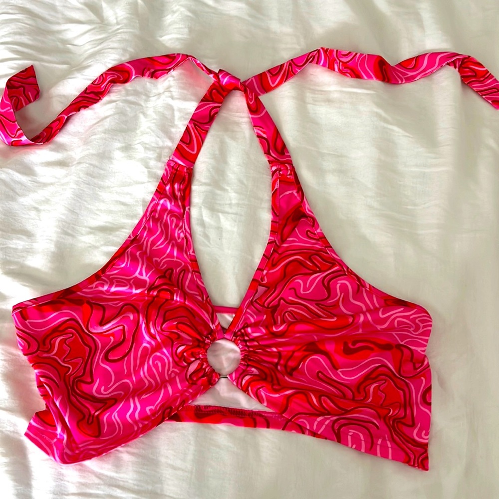 Shein pink halter top